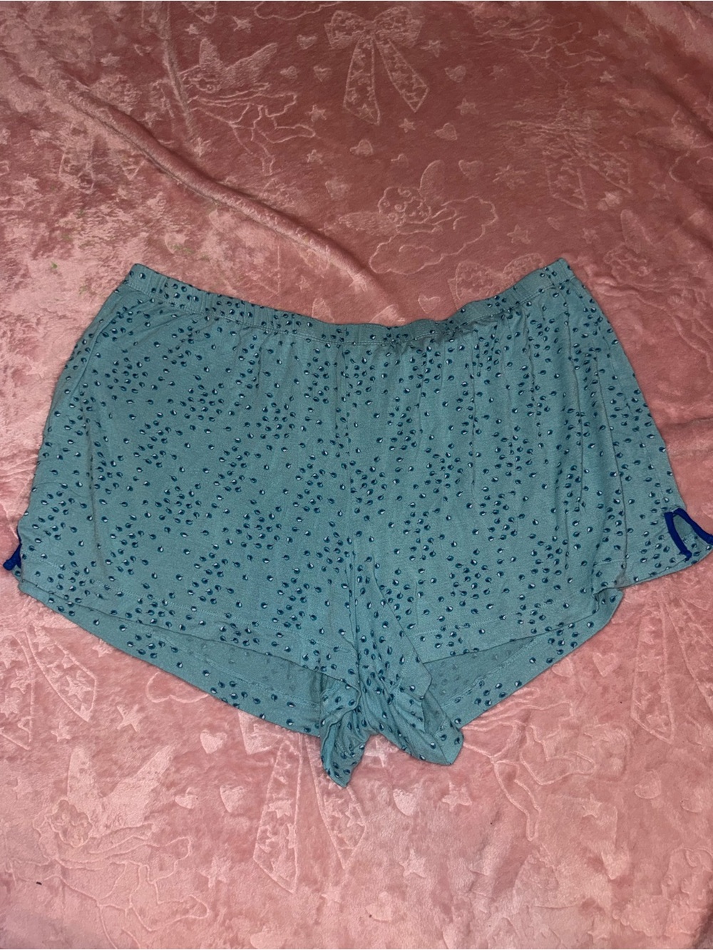George Teal Dot-Print Sleep Shorts